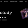 Melodyのホームページのスクリーンショット